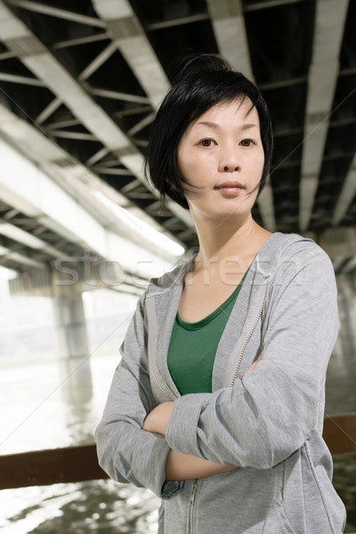 sport mature Asian woman Stock photo © elwynn