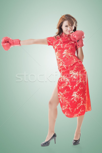 fighting Chinese woman Stock photo © elwynn