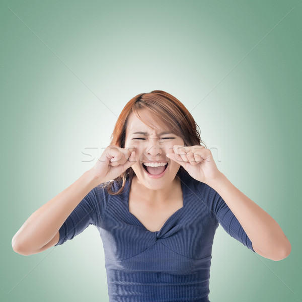 Asian visage de femme portrait jeunes stress [[stock_photo]] © elwynn