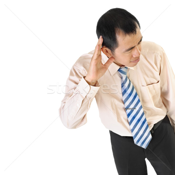 Mature business man listen Stock photo © elwynn