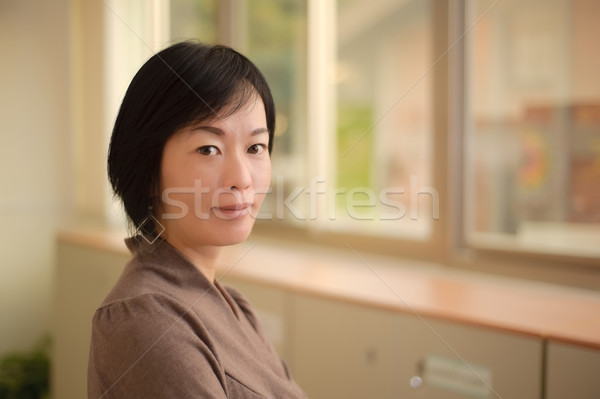 Gentilmente asian donna volto di donna primo piano ritratto Foto d'archivio © elwynn