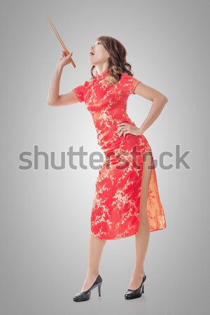 Smiling Chinese woman Stock photo © elwynn