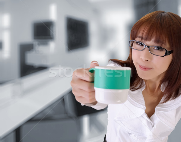 Cute business woman Stock photo © elwynn