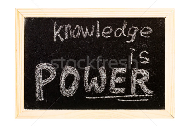 blackboard written 'knowledge is power' Stock photo © elwynn