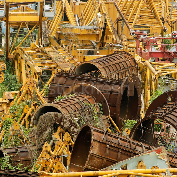 Industrial constructii galben obiect oraş fundal Imagine de stoc © elwynn