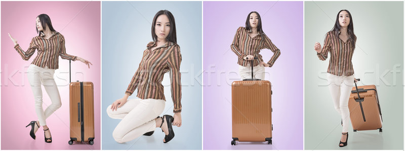 Stanowią sexy asian piękna vintage stylu Zdjęcia stock © elwynn