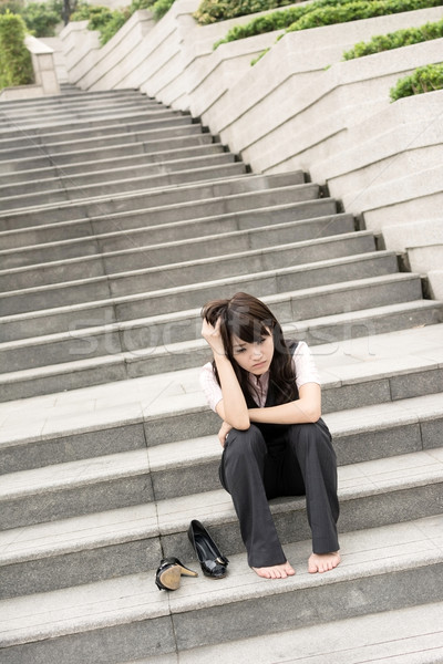 worried businesswoman Stock photo © elwynn