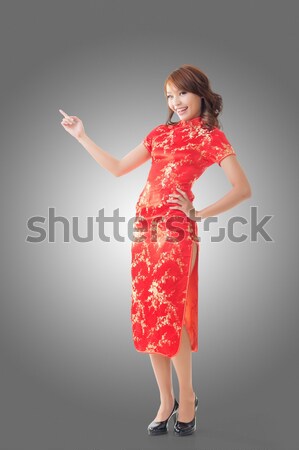 Chinese woman introducing Stock photo © elwynn