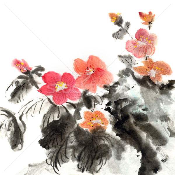 Colorido chino pintura tradicional tinta Foto stock © elwynn