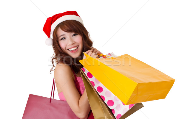 商業照片: 快樂 · 購物 · 女孩 · 袋
