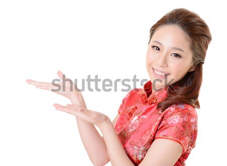 Asian woman introduce Stock photo © elwynn