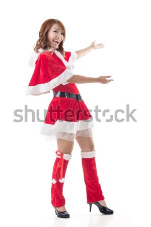 Foto stock: Natal · menina · algo · pose