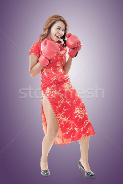 fighting Chinese woman Stock photo © elwynn