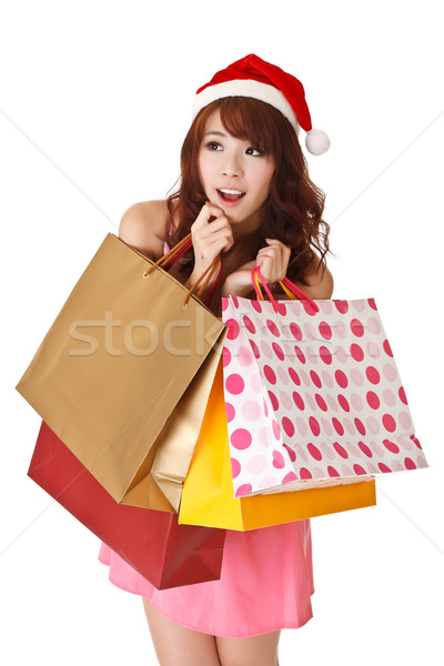Stock photo: happy shopping girl