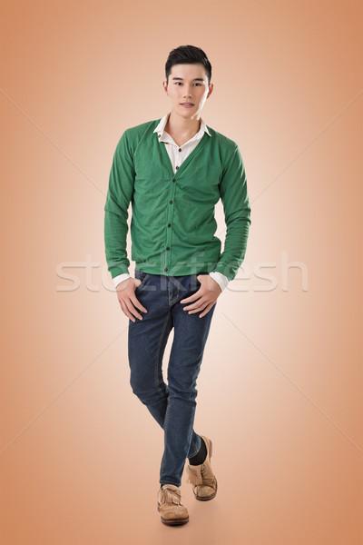 Bello giovani asian uomo maglione Foto d'archivio © elwynn