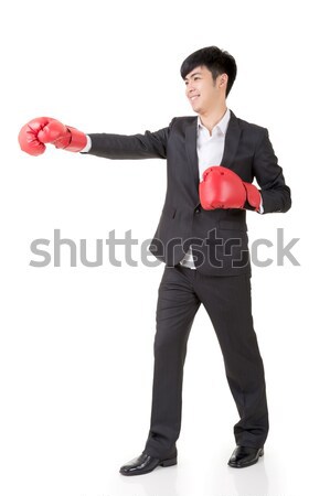 Boxe affaires asian gants de boxe portrait [[stock_photo]] © elwynn