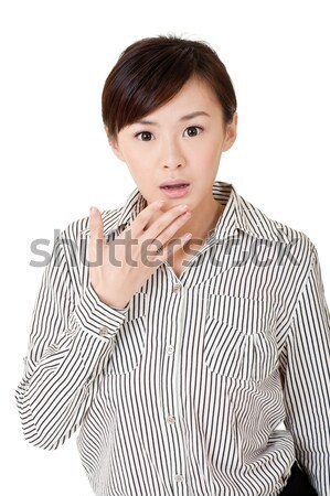 Stock photo: Surprised young business woman