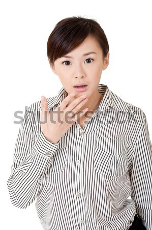 Surprised young business woman Stock photo © elwynn