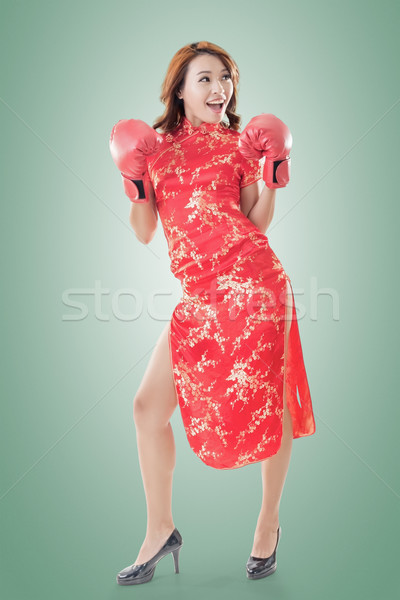 fighting Chinese woman Stock photo © elwynn
