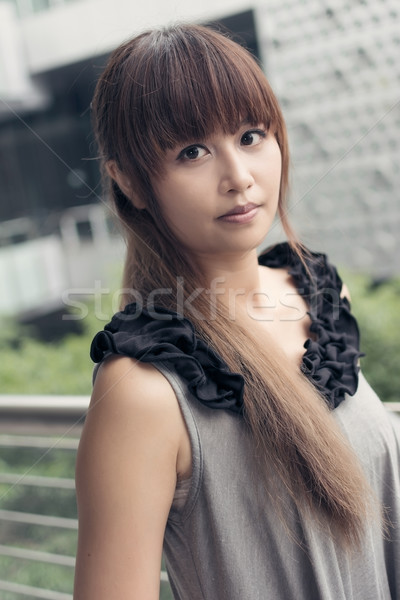Atractivo Asia mujer moderna ciudad Taiwán Foto stock © elwynn