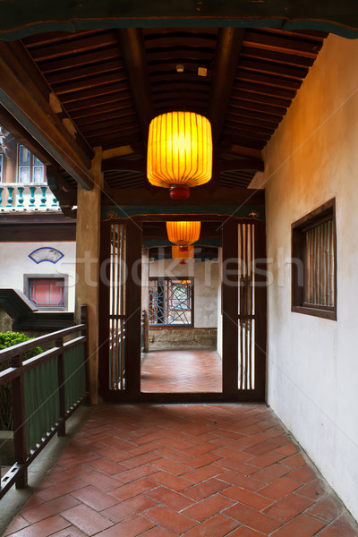 Chinese traditional corridor Stock photo © elwynn