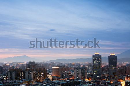 modern city evening Stock photo © elwynn