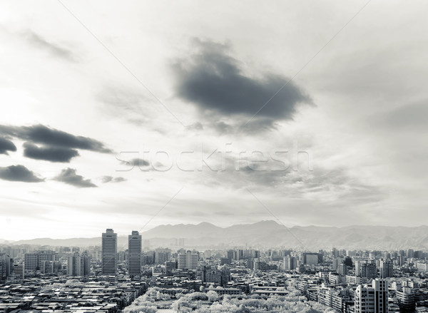 Stock photo: Black and white cityscape