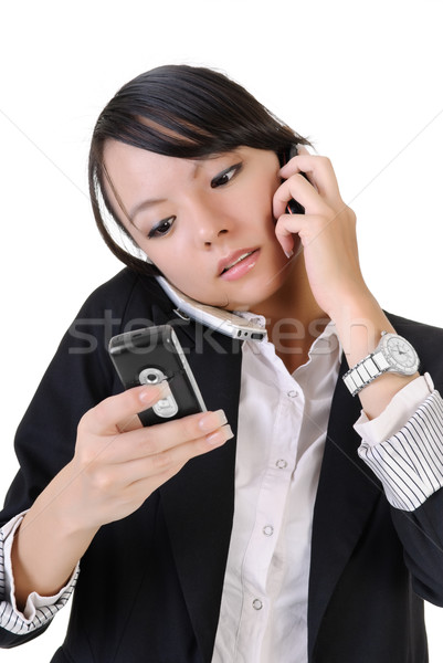 Busy business woman Stock photo © elwynn