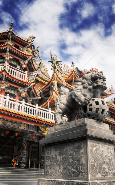 Colorful religious building in Chinese style Stock photo © elwynn