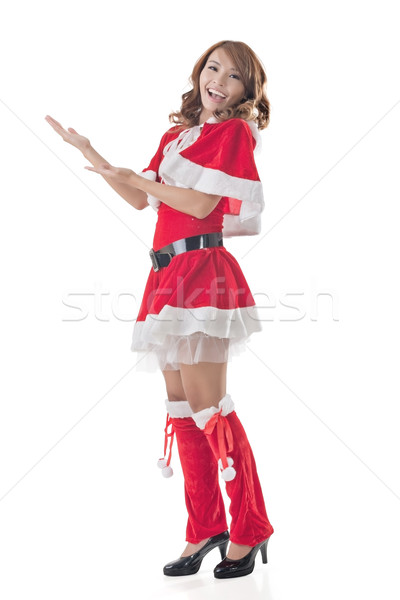 Christmas girl introduce Stock photo © elwynn