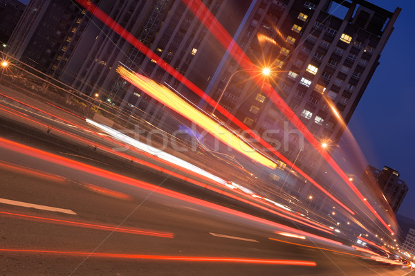 City night scene Stock photo © elwynn