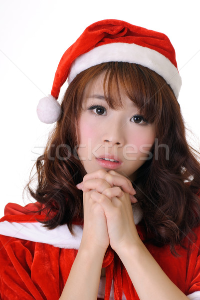 Attractive Asian Christmas girl Stock photo © elwynn