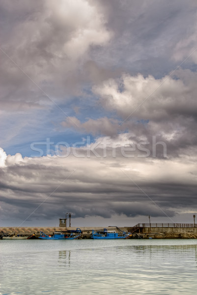 storm in harbor Stock photo © elwynn