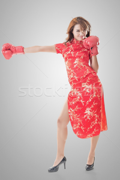 fighting Chinese woman Stock photo © elwynn