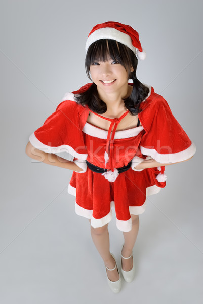 Happy smiling Christmas girl Stock photo © elwynn