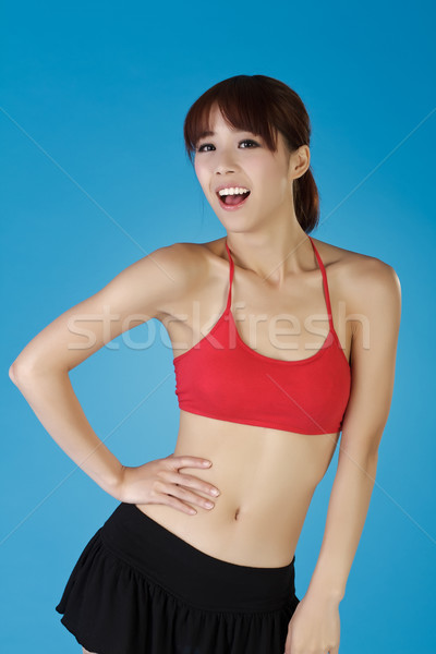 Stockfoto: Asian · mooie · fitness · portret · vreugde