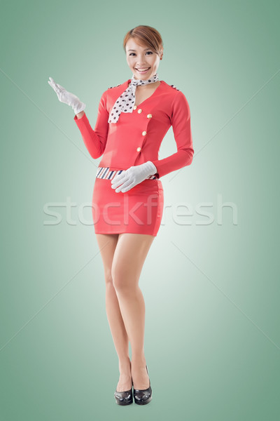 Asian flight attendant Stock photo © elwynn