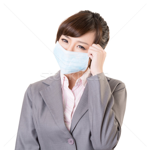 Sick business woman Stock photo © elwynn