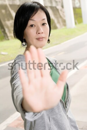 sport mature Asian woman Stock photo © elwynn