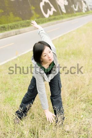stretch woman Stock photo © elwynn