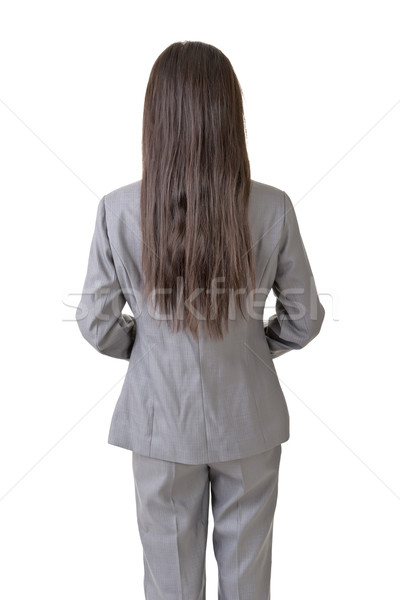 Confident Asian business woman standing back Stock photo © elwynn