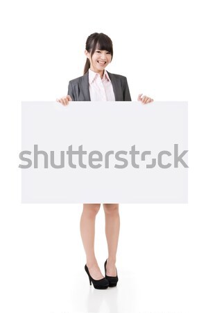 Asia mujer de negocios mantener vacío bordo Foto stock © elwynn