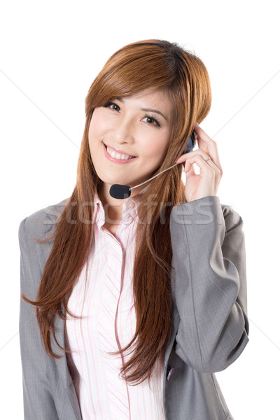 アジア ビジネス女性 優しい 秘書 電話 演算子 ストックフォト © elwynn