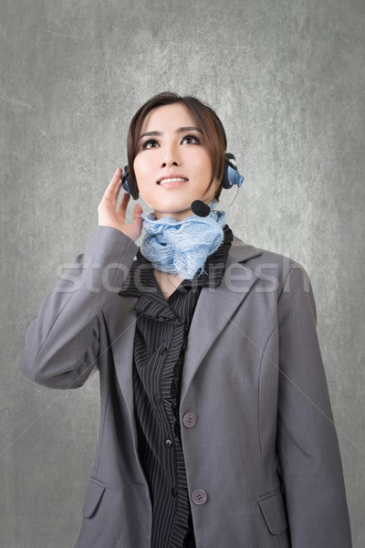 Asian Frau Kundendienst Arbeitnehmer Porträt Call Center Stock foto © elwynn
