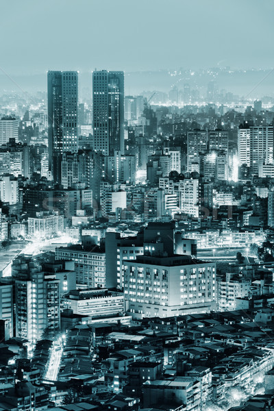 城市 風景 夜 摩天大樓 公寓 辦公室 商業照片 © elwynn