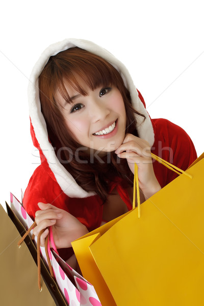 Noël fille Shopping séduisant heureux [[stock_photo]] © elwynn