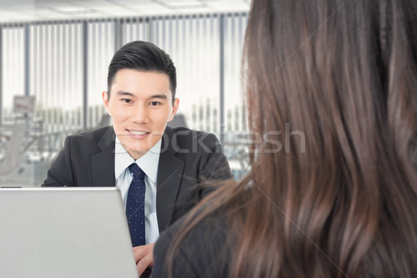 Asian young business man consulting Stock photo © elwynn