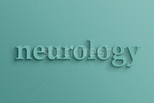 Neurologia tekst 3d tekst cień ściany lekarza Zdjęcia stock © elwynn