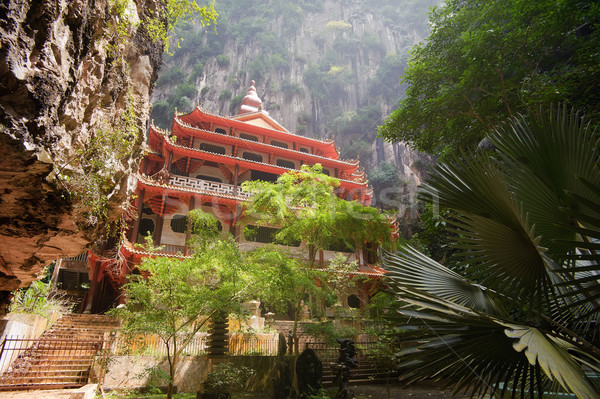 中国語 寺 洞窟 山 マレーシア アジア ストックフォト © elwynn