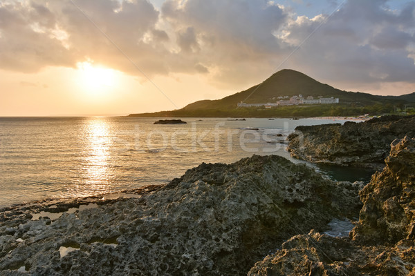 Sunset at Coral coast line Stock photo © elwynn